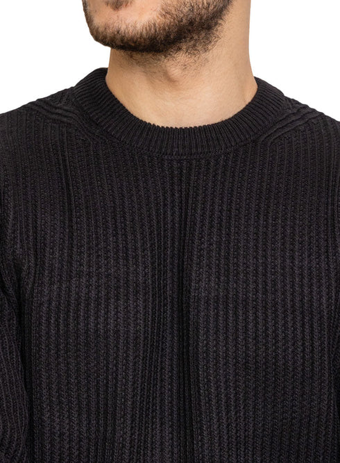 Black - Design 00145 BS - Round Pullover - Khotwh